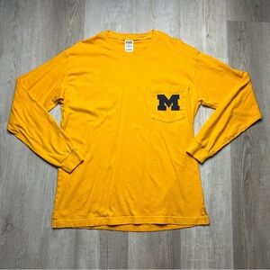 Pink Victoria Secret + 5th & Ocean Michigan Wolverines Long Sleeve T-Shirt